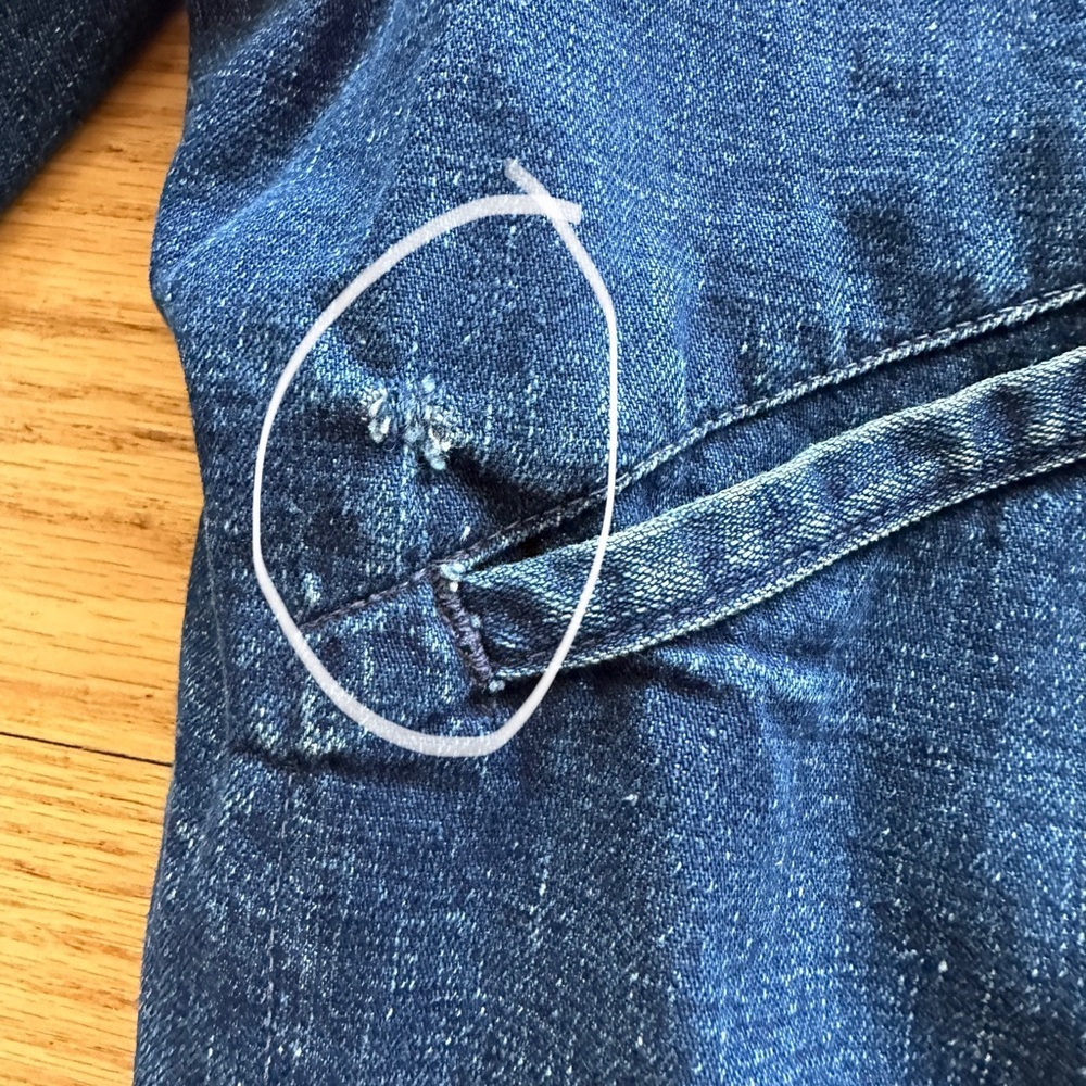 Vintage Blanket Lined Denim Men’s Chore Jacket Detroit Style Size 40 - Picture 7 of 16